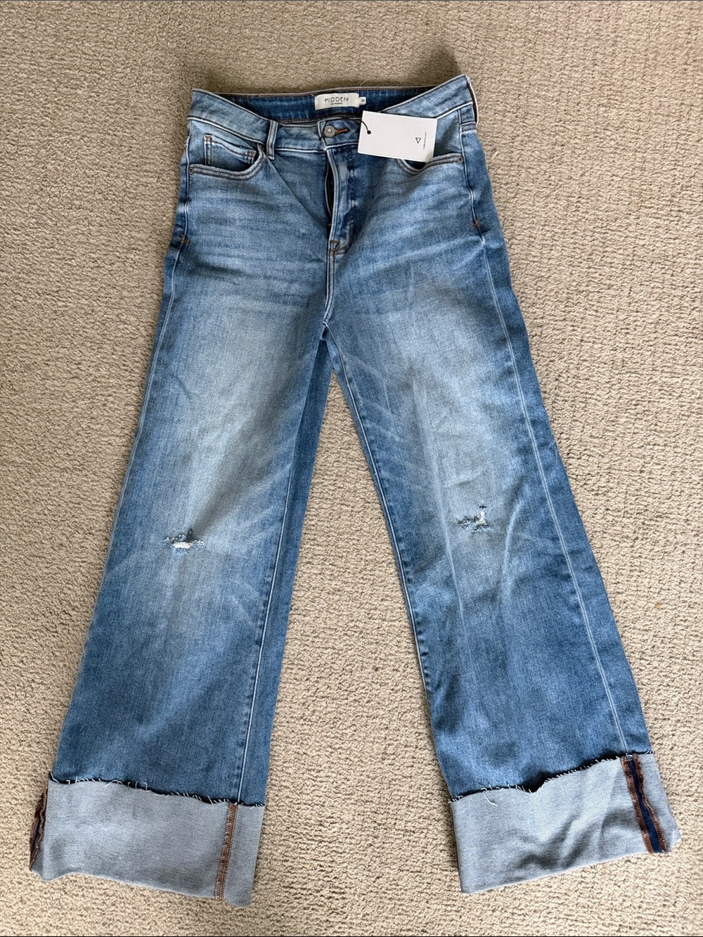 Light Blue Wide Leg Jeans hidden brand